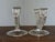 Vintage Pressed‑Glass Candlesticks With Etched Leaf Bases — Pair For Sale - Image 12 of 12