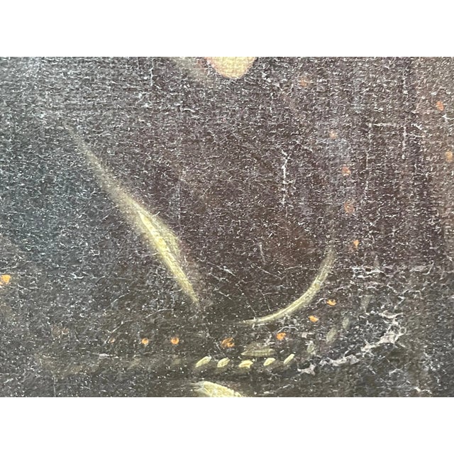 Textile British 17th Century Oil Painting Portrait of Royal Monarch King Charles 1st Wearing Armour For Sale - Image 7 of 13