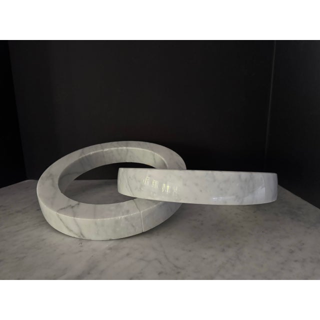 Carrera Marble Decorative Interlocking Rings For Sale - Image 4 of 9