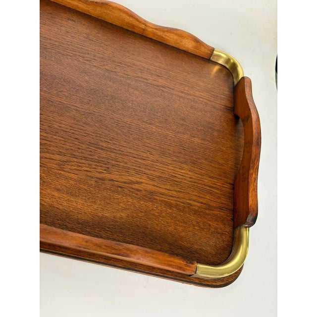 Wood and Brass Tray, France, 19th Century For Sale - Image 10 of 12