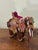 Charming vintage handmade Indian folk art elephant toy, hand carved from wood and elaborately hand painted and decorated...