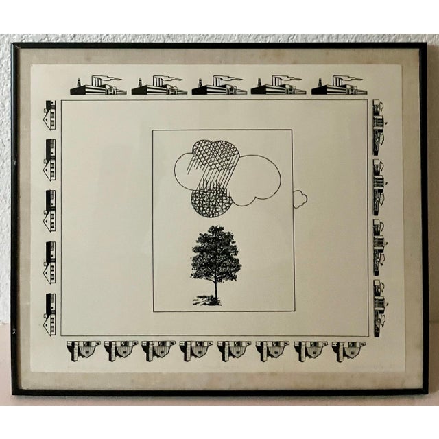 Allan D'Arcangelo (American/New York, 1930-1998), 1967 Cloud and Tree Note affixed to back Frame: 16 X 19 Image: 14 X 17...