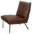 Brown Imitation Leather Lounge Chair, 1950s For Sale