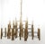 Massive Vintage Gold & Chrome Gaetano Scolari Chandelier 21 Light Chandelier For Sale In South Bend - Image 6 of 13