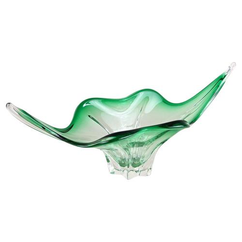 Mid-Century Modern Murano Glass Bowl in Green & Clear Tones, Italy, 1960s For Sale - Image 17 of 17