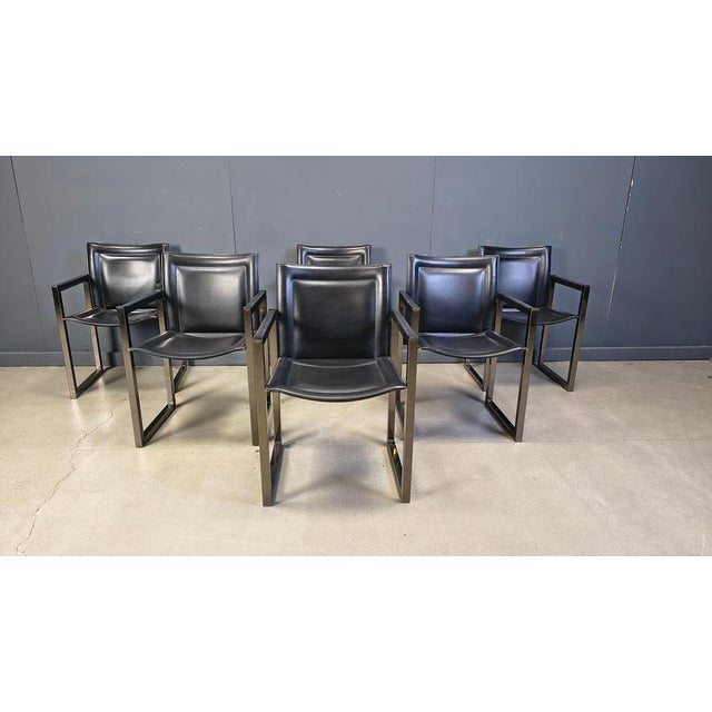 Vintage Dining Chairs attributed to Arrben, 1980s, Set of 6 For Sale - Image 10 of 13