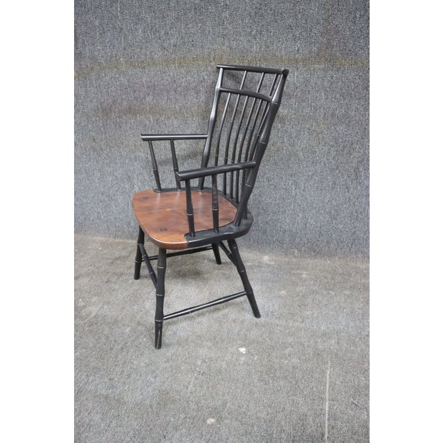 Brown Benchmade Bamboo Style Cherry Armchairs For Sale - Image 8 of 11