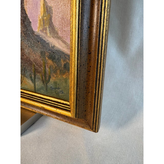 American Southwest Landscape Framed Original Oil Painting For Sale - Image 9 of 12
