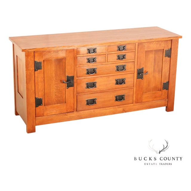 Stickley Syracuse Mission Collection Syracuse Oak Sideboard For Sale