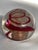 Mid 20th Century Italian Red and Gold Aventurine Spiral Swirl Clear Glass Paperweight For Sale - Image 5 of 7