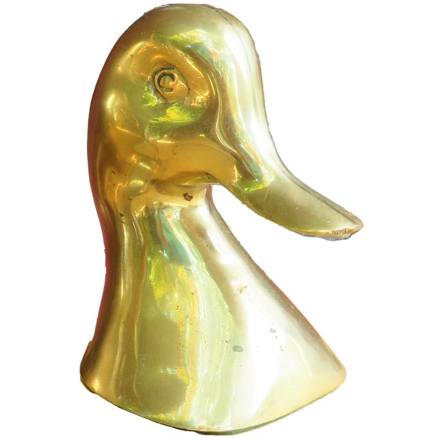 1970s Brass Duck Bookends, Pair For Sale - Image 4 of 4