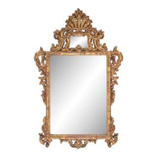 Italian Giltwood Frame Rococo Style Mantel/Fireplace Mirror For Sale