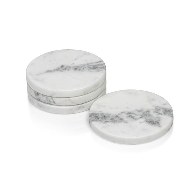 Protect your furniture with style using this Marble Coaster Set. Crafted from high-quality white marble, each coaster is...