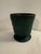 Kathryn McCoy 1950s McCoy Green Pedestal Planter | Mid Century Modern Footed Ceramic Cachepot For Sale - Image 4 of 10
