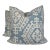 Schumacher "Omar Embroidery" in Color Sky 22" Pillows-a Pair For Sale