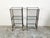Black Vintage Industrial Carts with Glass Shelves and Casters, Sold Individually For Sale - Image 8 of 11