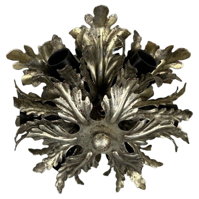 Florentine Wall or Ceiling Lamp in Metal from Banci Firenze, 1960s-1970s For Sale