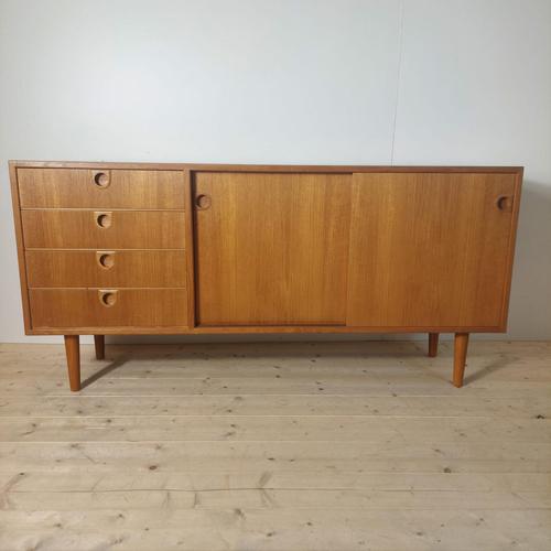 Brown Teak Sideboard by Christensen & Jun, 1960s For Sale - Image 8 of 8