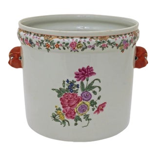 Large Late 20th Century Mottahedeh Vista Alegre Flowerpot Porcelain Jardiniere Cachepot For Sale