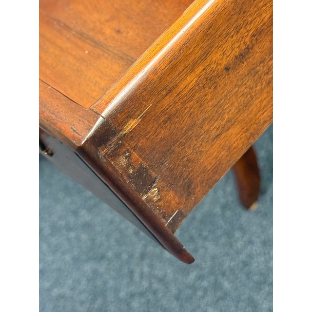 Late 20th Century Rustic Mahogany Tall End Table For Sale - Image 9 of 11