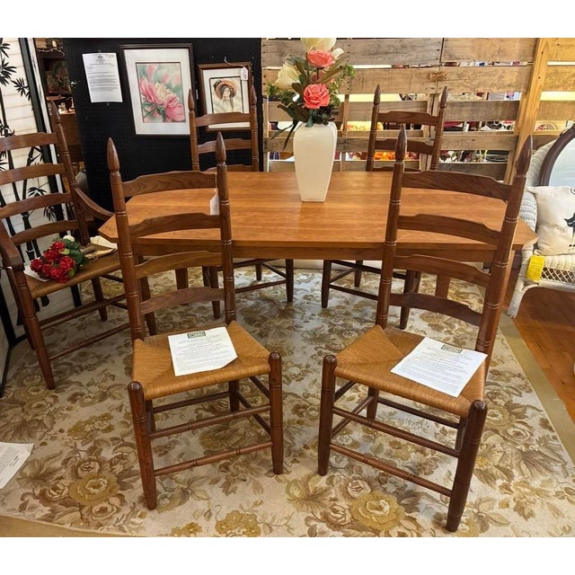1970s 1970s Fine Solid Cherry Wood Dining Table For Sale - Image 5 of 5