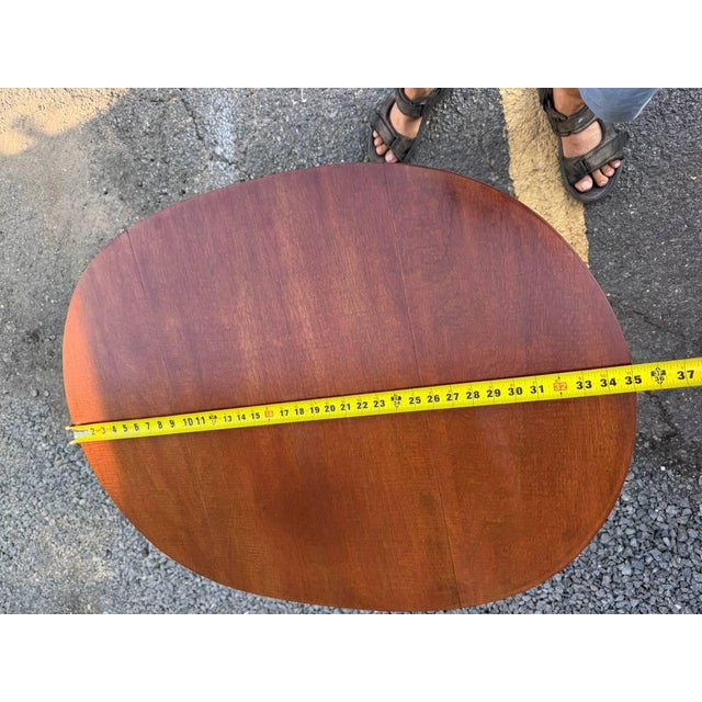 Vintage Federal Style Mahogany Inlaid Pembroke Drop Leaf Tables For Sale - Image 13 of 15