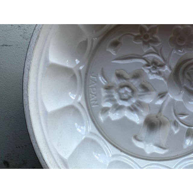 Shabby Chic Vintage Ceramic Mold Floral Wall Decor For Sale - Image 3 of 6