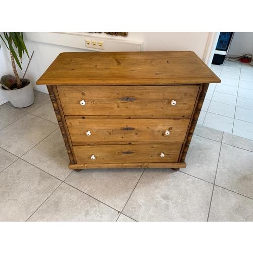 Antique Biedermeier Chest of 3 Drawers For Sale - Image 5 of 18