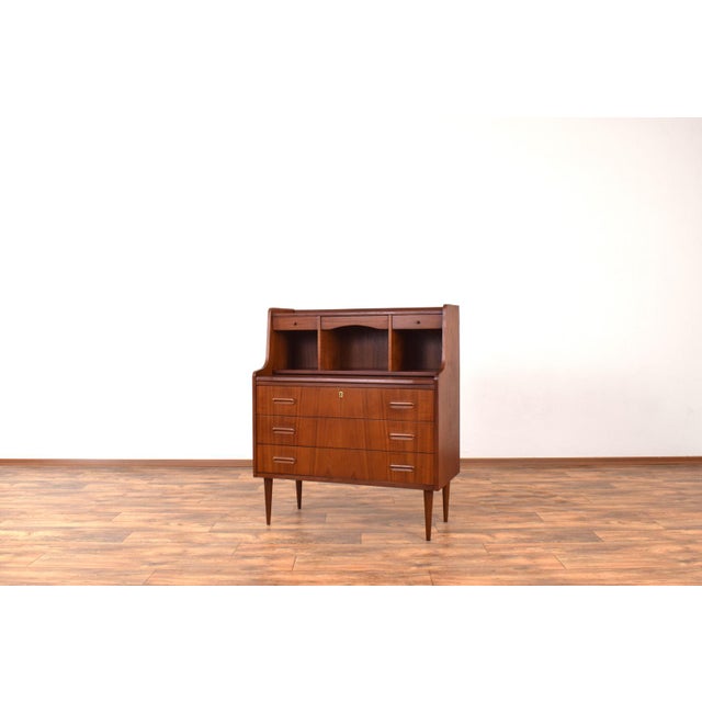 Mid-Century Danish Teak Secretary, 1960s For Sale - Image 4 of 18