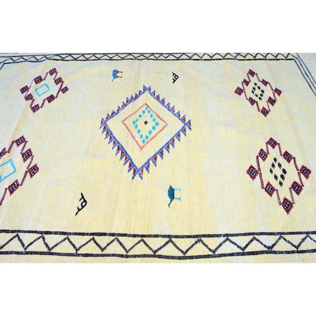 Tribal Late 20th Century Vintage Moroccan Rug - 6'6'' X 3'9'' For Sale - Image 3 of 5