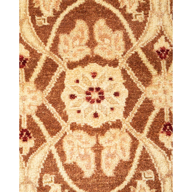 Traditional Eclectic, One-of-a-Kind Hand-Knotted Runner Rug - Brown, 2' 7" x 11' 5" For Sale - Image 3 of 8