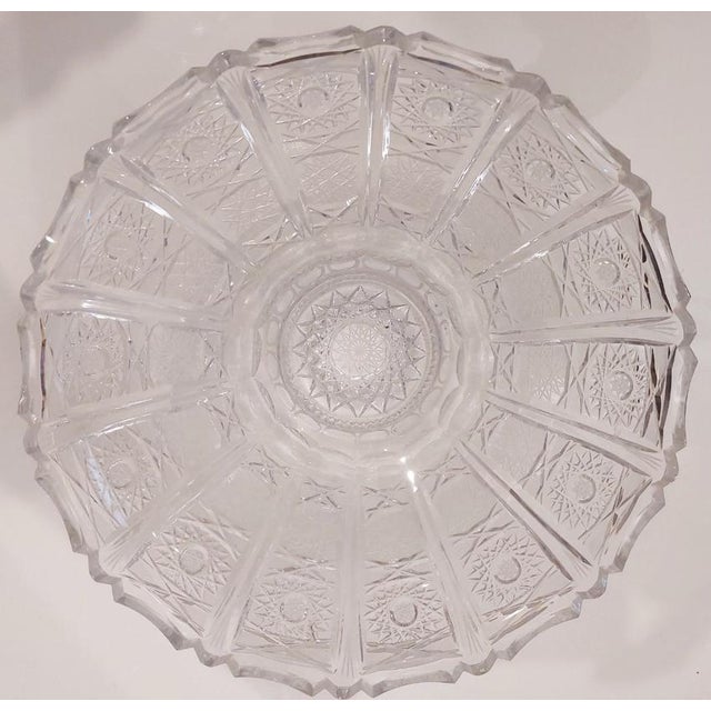 Vintage Centerpiece in Cut Crystal, 1940s For Sale - Image 6 of 6
