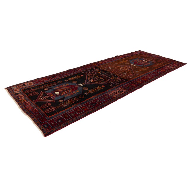 Tribal Vintage Tribal Kurdish Wool Runner Rug With Tribal Motifs & Abrash Tones For Sale - Image 3 of 9