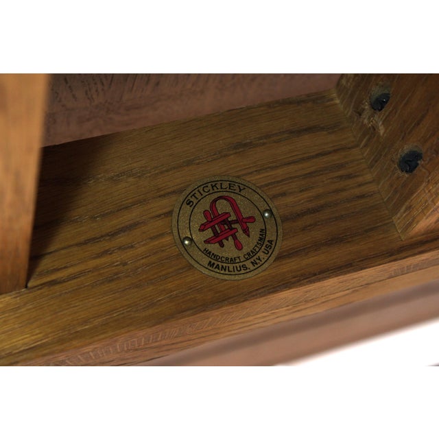 Stickley Drawleaf Mission Oak Dining Room Table For Sale - Image 16 of 18