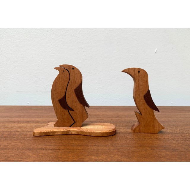 Vintage Wooden Penguin Sculpture, Set of 3 For Sale - Image 15 of 18