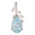 4.6ct Aquamarine Pendant With Natural Diamonds Accents: Solid 14k Gold, 15x10mm For Sale