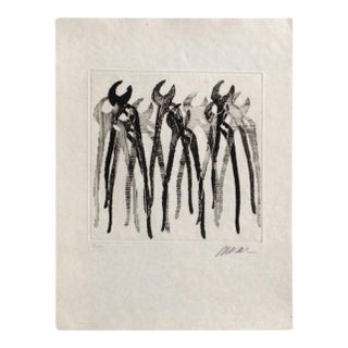 1976 Fernandez Arman Bouches Ouvertes Signed Etching For Sale