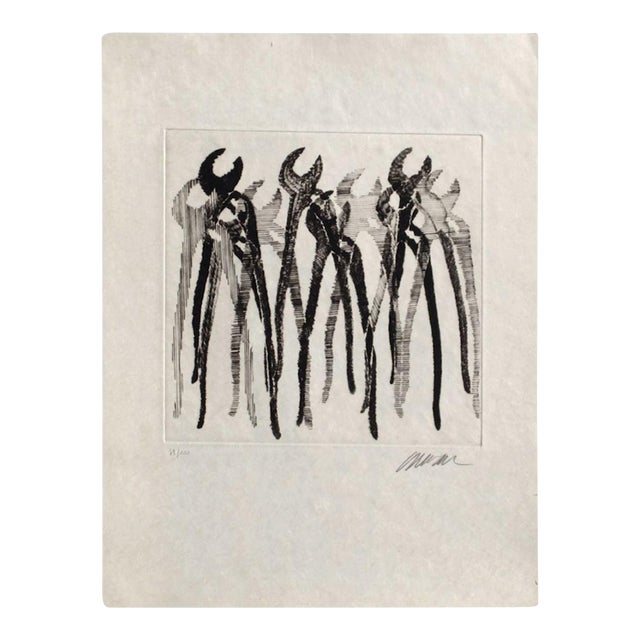 1976 Fernandez Arman Bouches Ouvertes Signed Etching For Sale