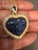 Gemstone Invisible Mystery Set Sapphire and Diamond Heart Pendant 18 Karat Yellow Gold For Sale - Image 7 of 18