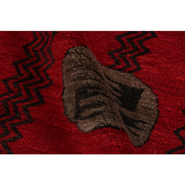Textile Vintage Turkish Rug in Red With Colorful Geometric Medallions, From Rug & Kilim For Sale - Image 7 of 8