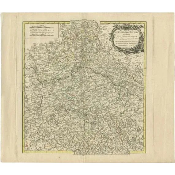 Mid 18th Century Antique Map of the Circle of Bavaria by Vaugondy, 1757 For Sale - Image 5 of 5