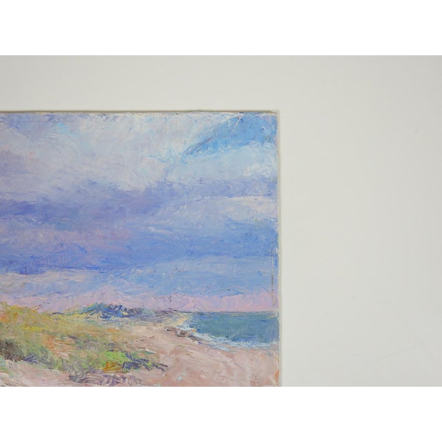 Late 20th Century Late 20th Century Impressionist Plein Air Coastal Dunes Painting For Sale - Image 5 of 7