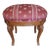 Vintage French Style Walnut and Upholstered Foot Stool For Sale