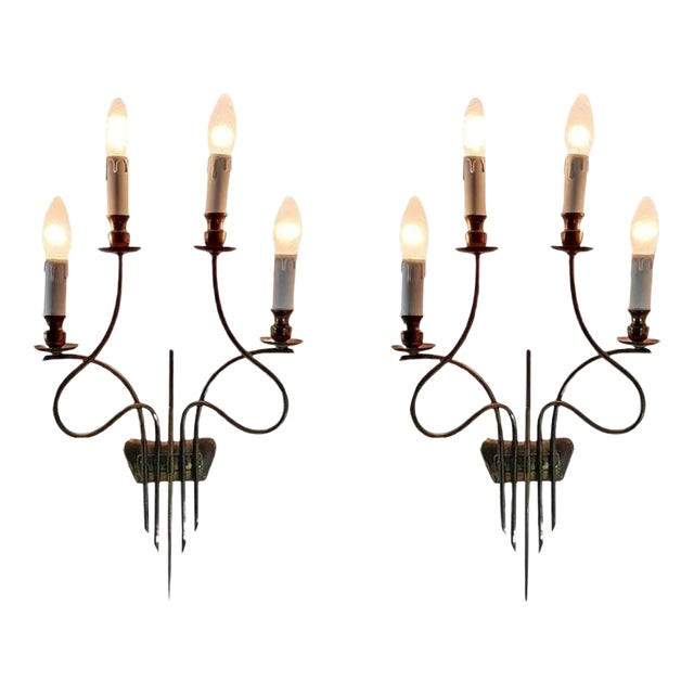 Mid-Century Wall Sconces by Guglielmo Ulrich, Set of 2 For Sale