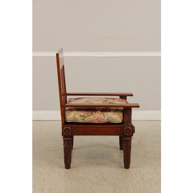 1990s Ralph Lauren Caribbean Style Carved Mahogany Armchair For Sale - Image 5 of 17