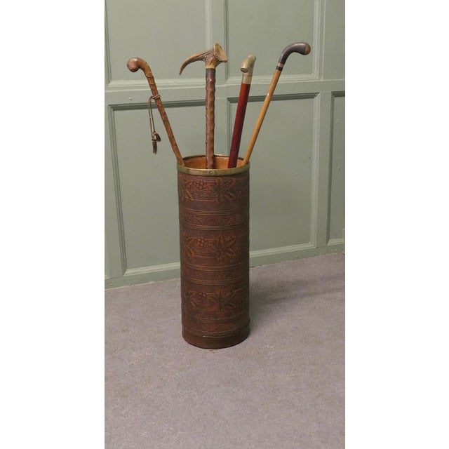 1970s Vintage Simulated Leather Umbrella Stand, 1970 For Sale - Image 5 of 8