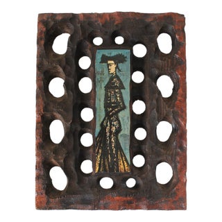 Vintage Print on Wood of a Matador by French Artist Bernard Buffet For Sale