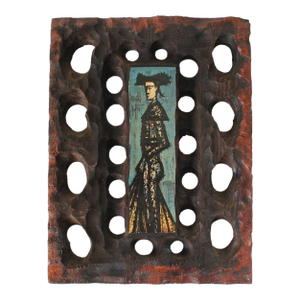 Vintage Print on Wood of a Matador by French Artist Bernard Buffet