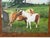 Shetland Groom Original British Equestrian Oil Painting of Two Ponies Framed For Sale - Image 4 of 14