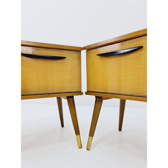 Mid-Century German Bedside Tables from Wk Möbel, 1960s, Set of 2 For Sale - Image 10 of 11